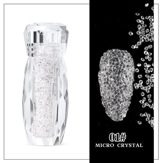 Glass Nail Charms Tiny Rhinestones Sand for DIY Nail Art