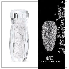 Glass Nail Charms Tiny Rhinestones Sand for DIY Nail Art