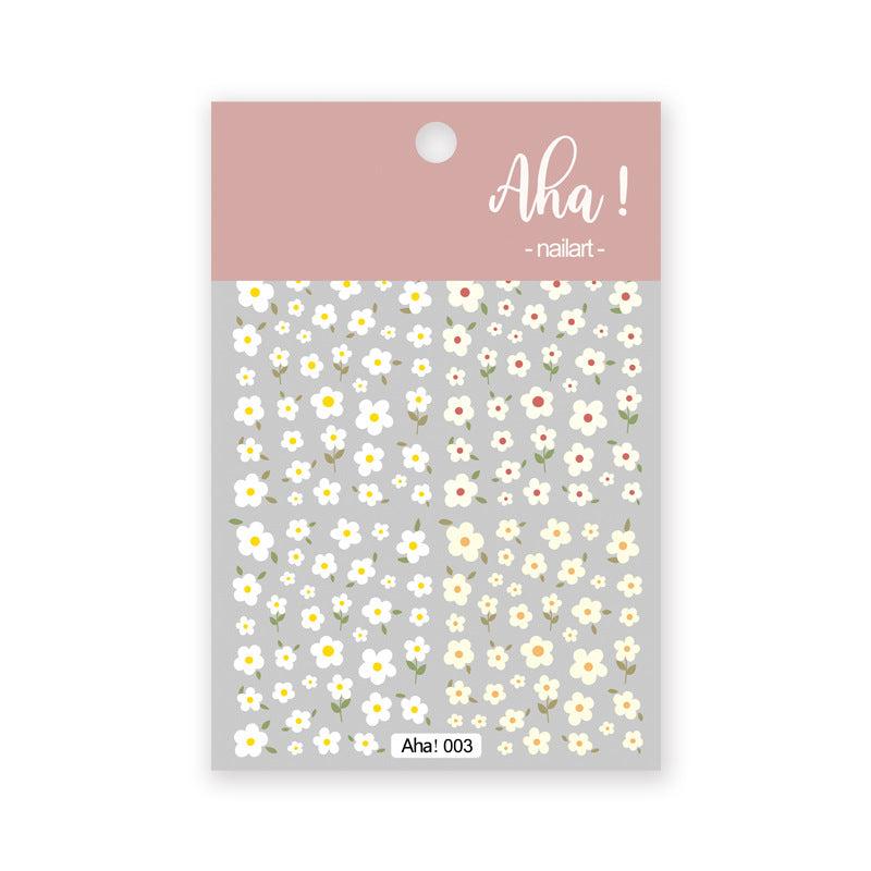 Cartoon Rabbit Rainbow Coffee Bear Nail Sticker Sheet