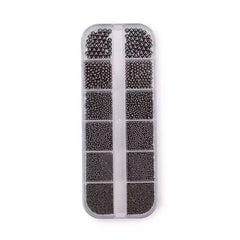 12 Grids Caviar Beads Stainless Steel Nail Art Decoration Kit
