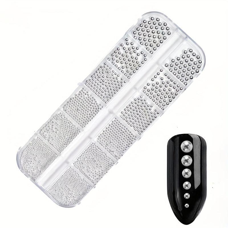 12 Grids Caviar Beads Stainless Steel Nail Art Decoration Kit