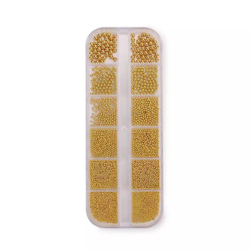 12 Grids Caviar Beads Stainless Steel Nail Art Decoration Kit