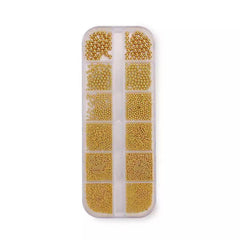 12 Grids Caviar Beads Stainless Steel Nail Art Decoration Kit