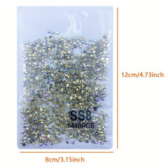 1440pcs Crystal AB Rhinestone Flat Back Glass Rhinestones