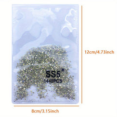 1440pcs Crystal AB Rhinestone Flat Back Glass Rhinestones