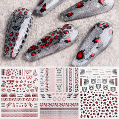 Heart Rose 3D Nail Art Stickers Acrylic Nail Decals