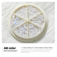 Half Round Pearl Nail Art Decoration DIY Jewelry Faux Beads