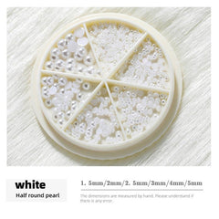 Half Round Pearl Nail Art Decoration DIY Jewelry Faux Beads