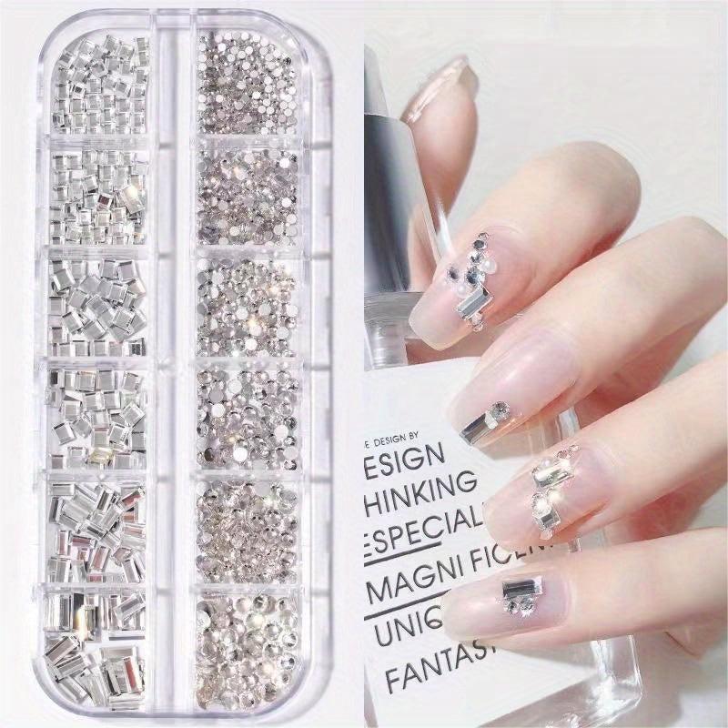 Colorful Rhinestone Nail Decorations, AB Crystal