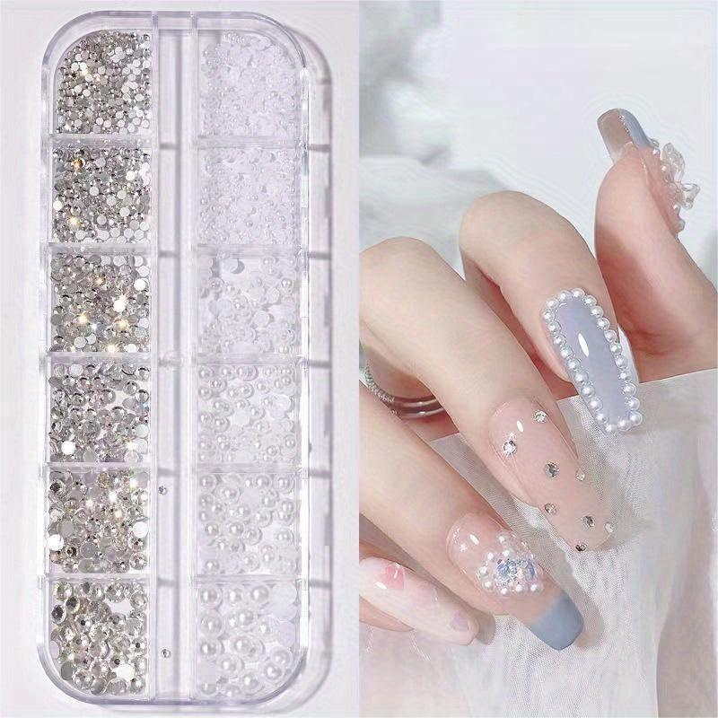 Colorful Rhinestone Nail Decorations, AB Crystal