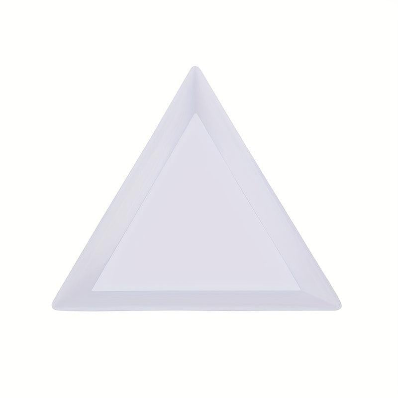 5 Pcs DIY Nail Art Triangular Tray for Rhinestone Storage