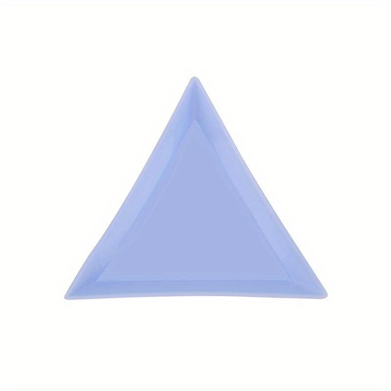 5 Pcs DIY Nail Art Triangular Tray for Rhinestone Storage