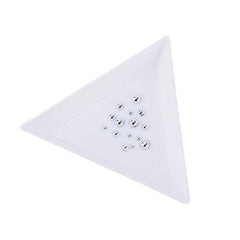 5 Pcs DIY Nail Art Triangular Tray for Rhinestone Storage