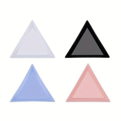 5 Pcs DIY Nail Art Triangular Tray for Rhinestone Storage