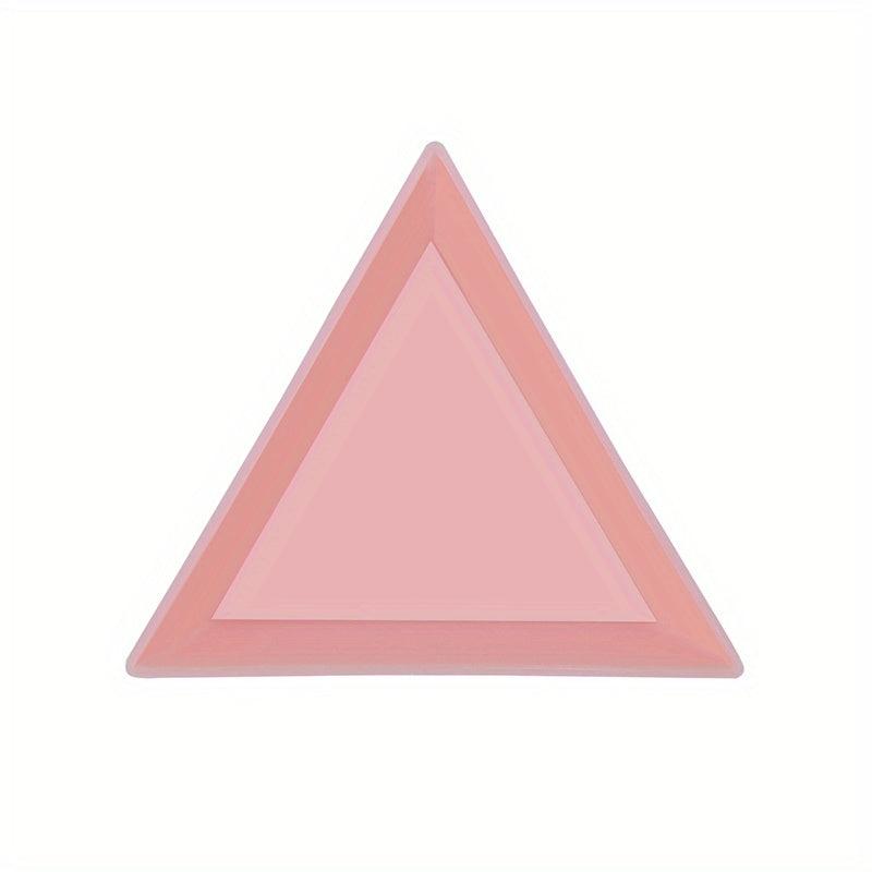 5 Pcs DIY Nail Art Triangular Tray for Rhinestone Storage