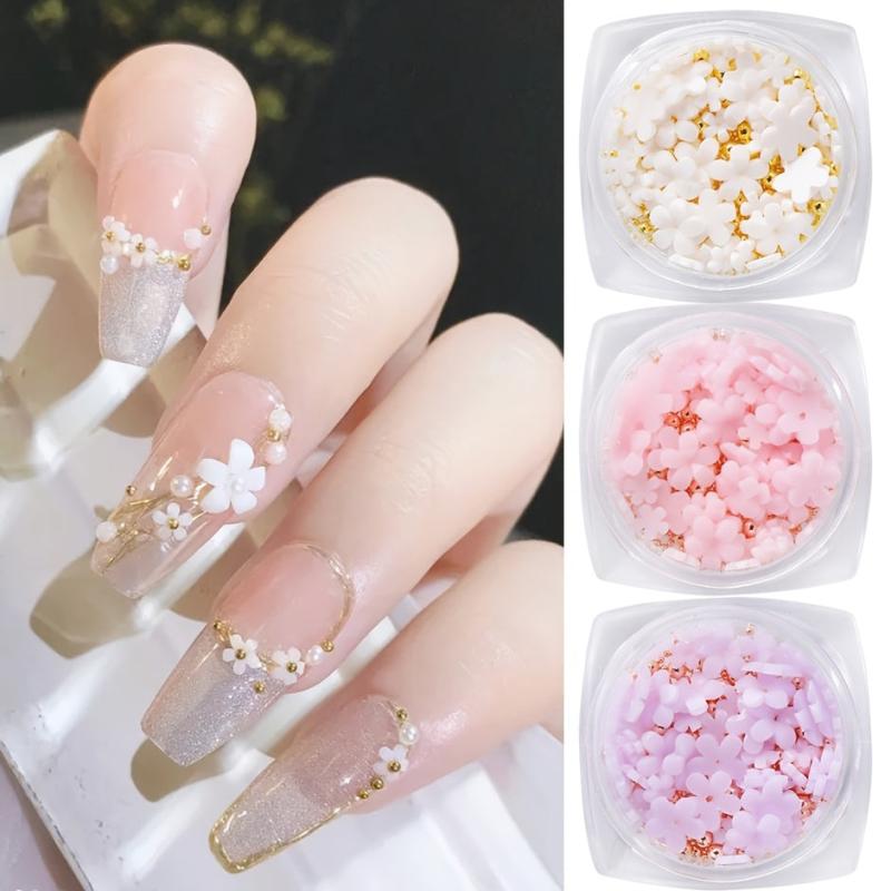 3D Flower Charm For Acrylic Nails Flat Bottom Charms DIY Nail Art Decoration