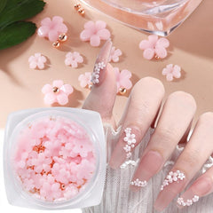 3D Flower Charm For Acrylic Nails Flat Bottom Charms DIY Nail Art Decoration
