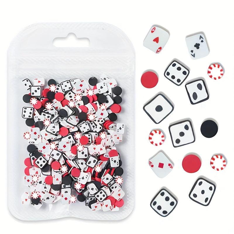 500 pcs Sparkling Poker Nail Charms for DIY Nail Art - Acrylic Glitter Sets