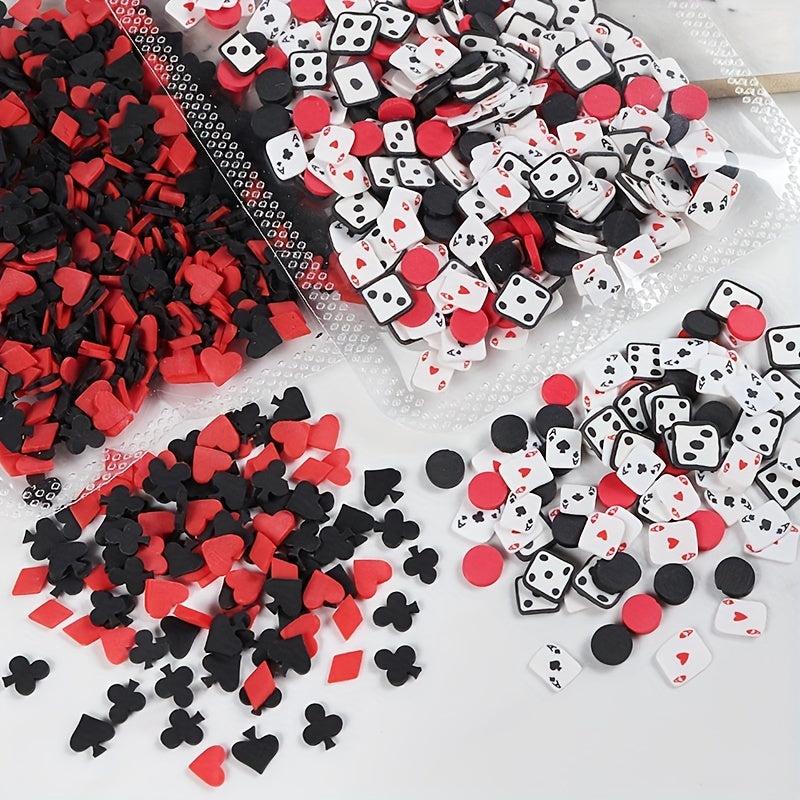 500 pcs Sparkling Poker Nail Charms for DIY Nail Art - Acrylic Glitter Sets