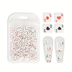 500 pcs Sparkling Poker Nail Charms for DIY Nail Art - Acrylic Glitter Sets