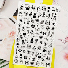 3D Butterfly Nail Sticker Decals Square Nail Art Decor