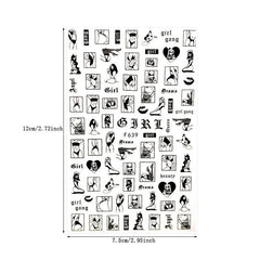 3D Butterfly Nail Sticker Decals Square Nail Art Decor