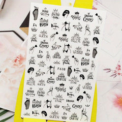3D Butterfly Nail Sticker Decals Square Nail Art Decor