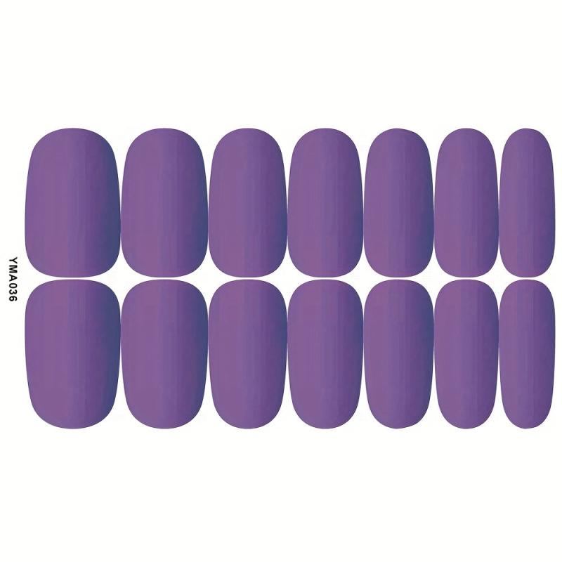 10 Sheets Matte Nail Polish Stickers Full Wrap Self Adhesive Gel Art Decals
