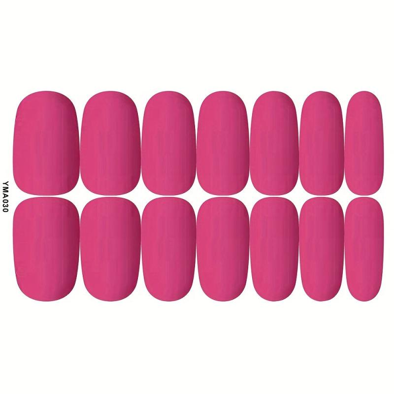 10 Sheets Matte Nail Polish Stickers Full Wrap Self Adhesive Gel Art Decals