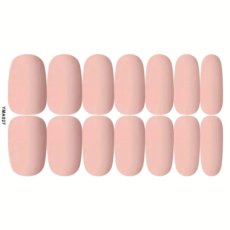 10 Sheets Matte Nail Polish Stickers Full Wrap Self Adhesive Gel Art Decals