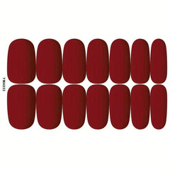 10 Sheets Matte Nail Polish Stickers Full Wrap Self Adhesive Gel Art Decals