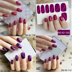 4 Sheets Cat Eye Full Wrap Nail Polish Stickers Self Adhesive