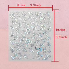 3D Laser Nail Decals Holographic Nail Supplies