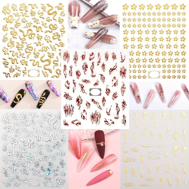 3D Laser Nail Decals Holographic Nail Supplies