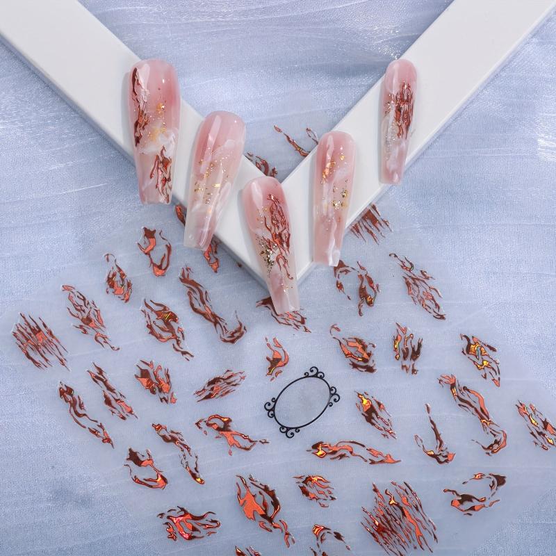 3D Laser Nail Decals Holographic Nail Supplies