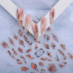 3D Laser Nail Decals Holographic Nail Supplies