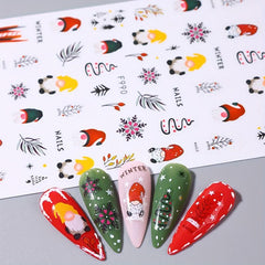 10pcs Maple Leaf Fruit Squirrel Nail Art Stickers
