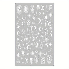 10 Sheets Waterproof Gothic 3D Nail Art Stickers Snake Rose Butterfly Fishbone