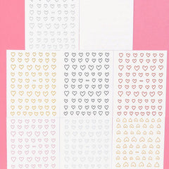 Heart Nail Art Stickers Decals 8 Colors 3D Self Adhesive Holographic Lase