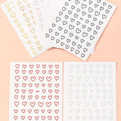 Heart Nail Art Stickers Decals 8 Colors 3D Self Adhesive Holographic Lase