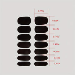 Gradient Nail Art Polish Wraps Stickers Strips Set with Nail File
