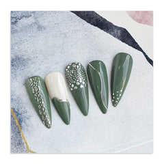 14pcs Laser Irregular Strip Nail Art Stickers Self Adhesive Golden Decals
