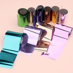 Rose & Gold Nail Foils Mirror Art Foil Paper for Flaky Manicure