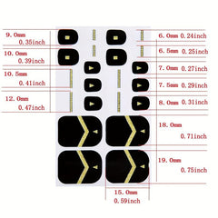 Line Design Nail Polish Stickers Self Adhesive Decal Strips