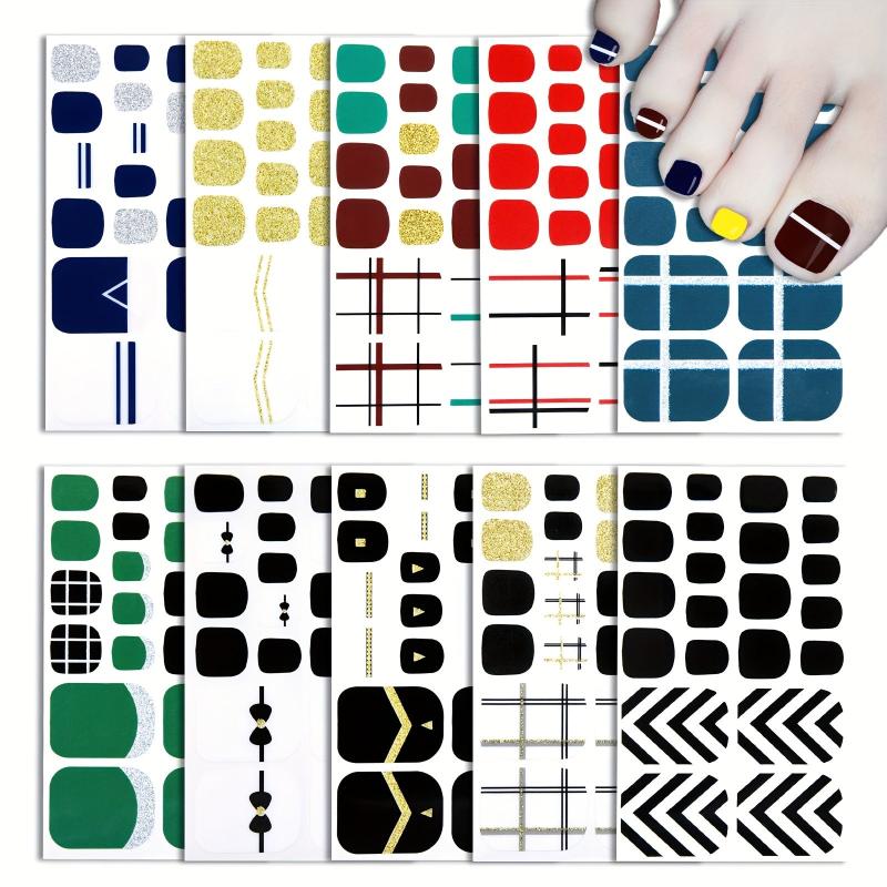 Line Design Nail Polish Stickers Self Adhesive Decal Strips