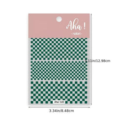 Checkered Nail Decals Stylish and Durable Manicure Stickers
