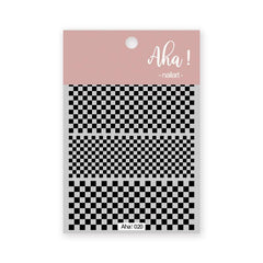 Checkered Nail Decals Stylish and Durable Manicure Stickers