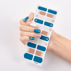 Glitter Full Wraps Nail Polish Stickers Self Adhesive Nail Art Decal Strips
