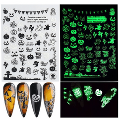 Glow in the Dark Halloween Nail Art Stickers