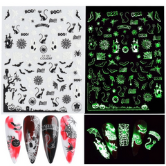 Glow in the Dark Halloween Nail Art Stickers